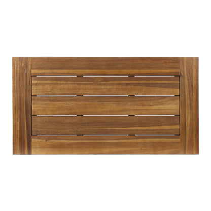 Christopher Knight Home Carlisle Outdoor Acacia Wood Coffee Table, Sandblast/Rustic Metal - CookCave