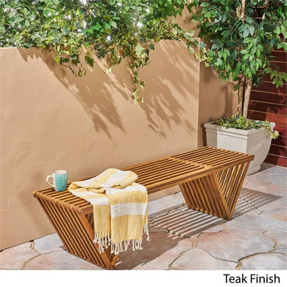 Christopher Knight Home Esme Outdoor Acacia Wood Bench, Teak Finish - CookCave