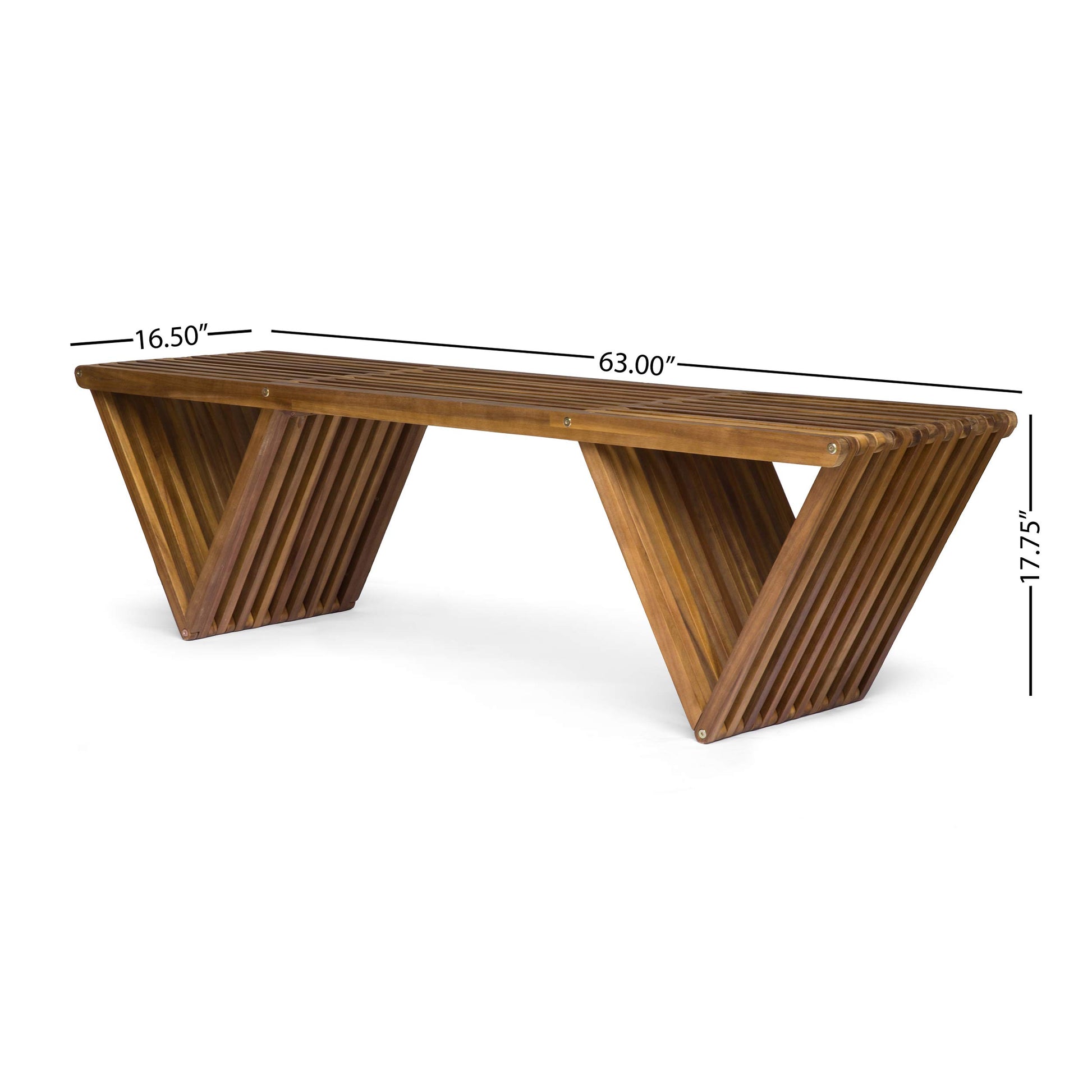 Christopher Knight Home Esme Outdoor Acacia Wood Bench, Teak Finish - CookCave