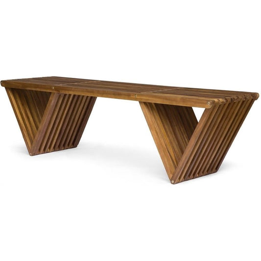Christopher Knight Home Esme Outdoor Acacia Wood Bench, Teak Finish - CookCave