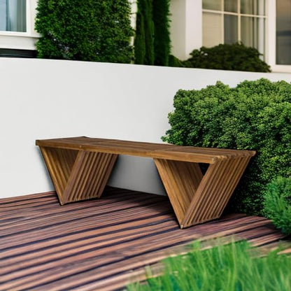 Christopher Knight Home Esme Outdoor Acacia Wood Bench, Teak Finish - CookCave