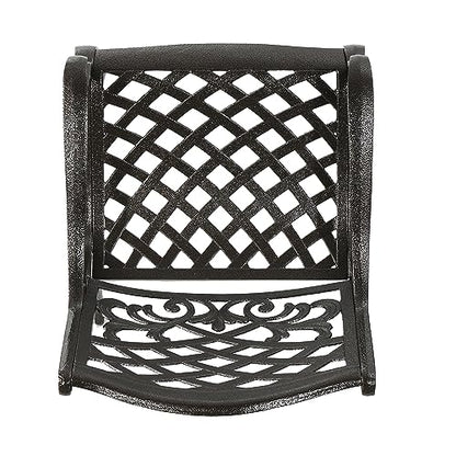 Christopher Knight Home Hallandale Outdoor Sarasota Cast Aluminum Rectangular Dining Set, 7-Pcs Set, Hammered Bronze - CookCave