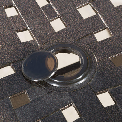 Christopher Knight Home Hallandale Outdoor Sarasota Cast Aluminum Rectangular Dining Set, 7-Pcs Set, Hammered Bronze - CookCave