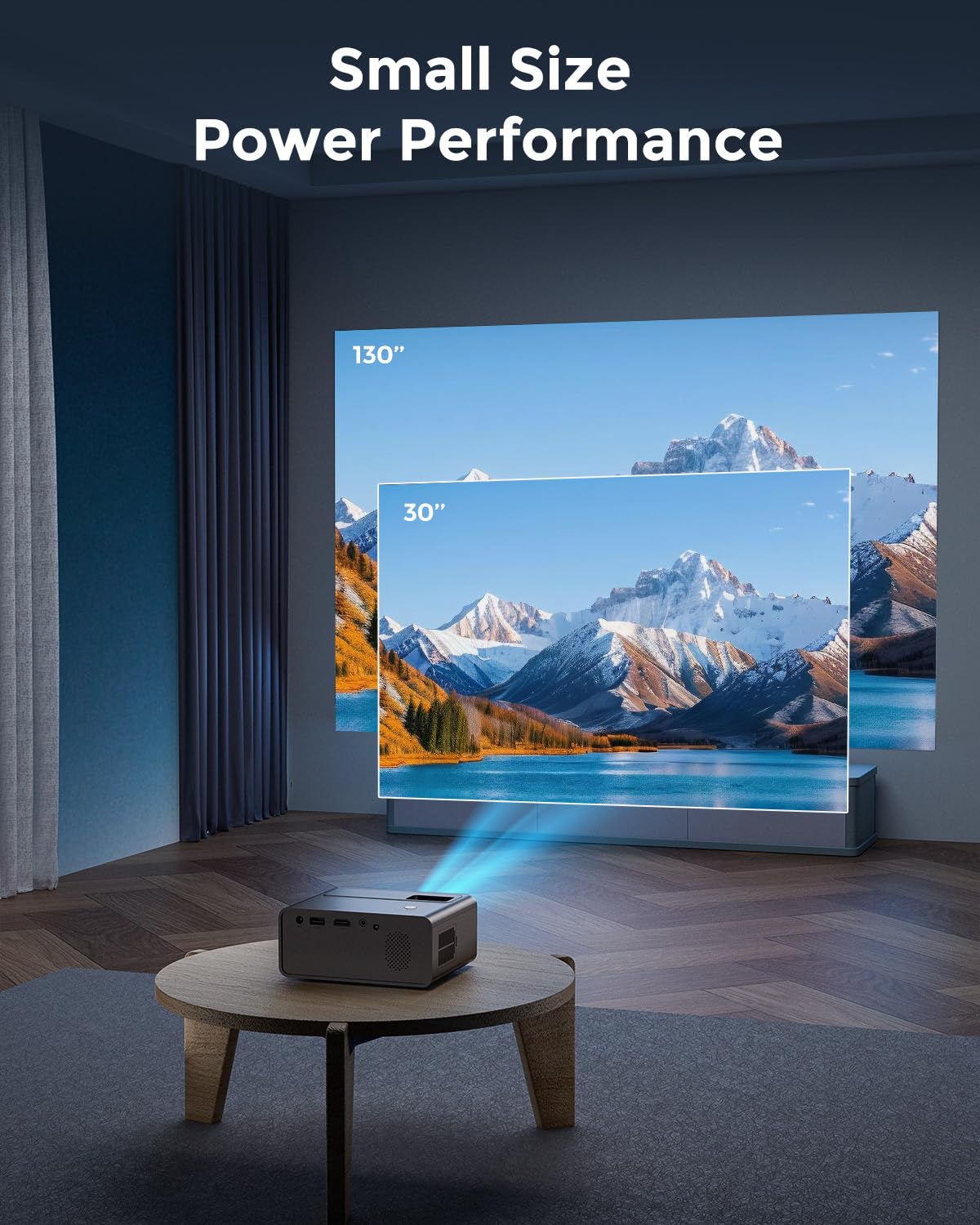 CiBest Mini Projector, 2025 Upgraded Full HD 1080P Support Video Projector, Portable Small Movie Projector, Compatible with iOS/Android/Windows/TV Stick/Box/USB/HDMI - CookCave