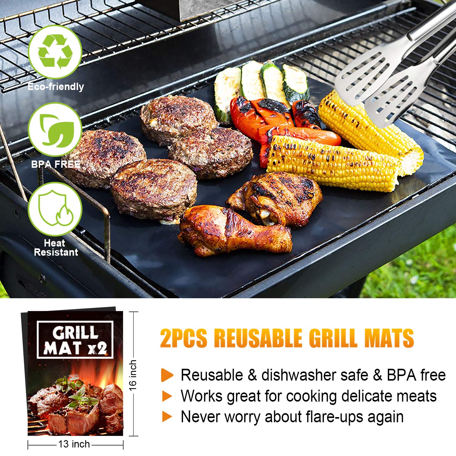 Cifaisi BBQ Grill Accessories Set, 38Pcs Stainless Steel Grill Tools Grilling Accessories with Aluminum Case, Thermometer, Grill Mats for Camping/Backyard Barbecue, Grill Utensils Set for Men Women - CookCave