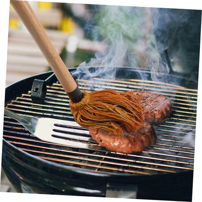 CIYODO Bbq Basting Mop Set 3 Piece Cotton Grill Brush for Bbq Sauce Oil Brush Basting Mop for Grilling - CookCave
