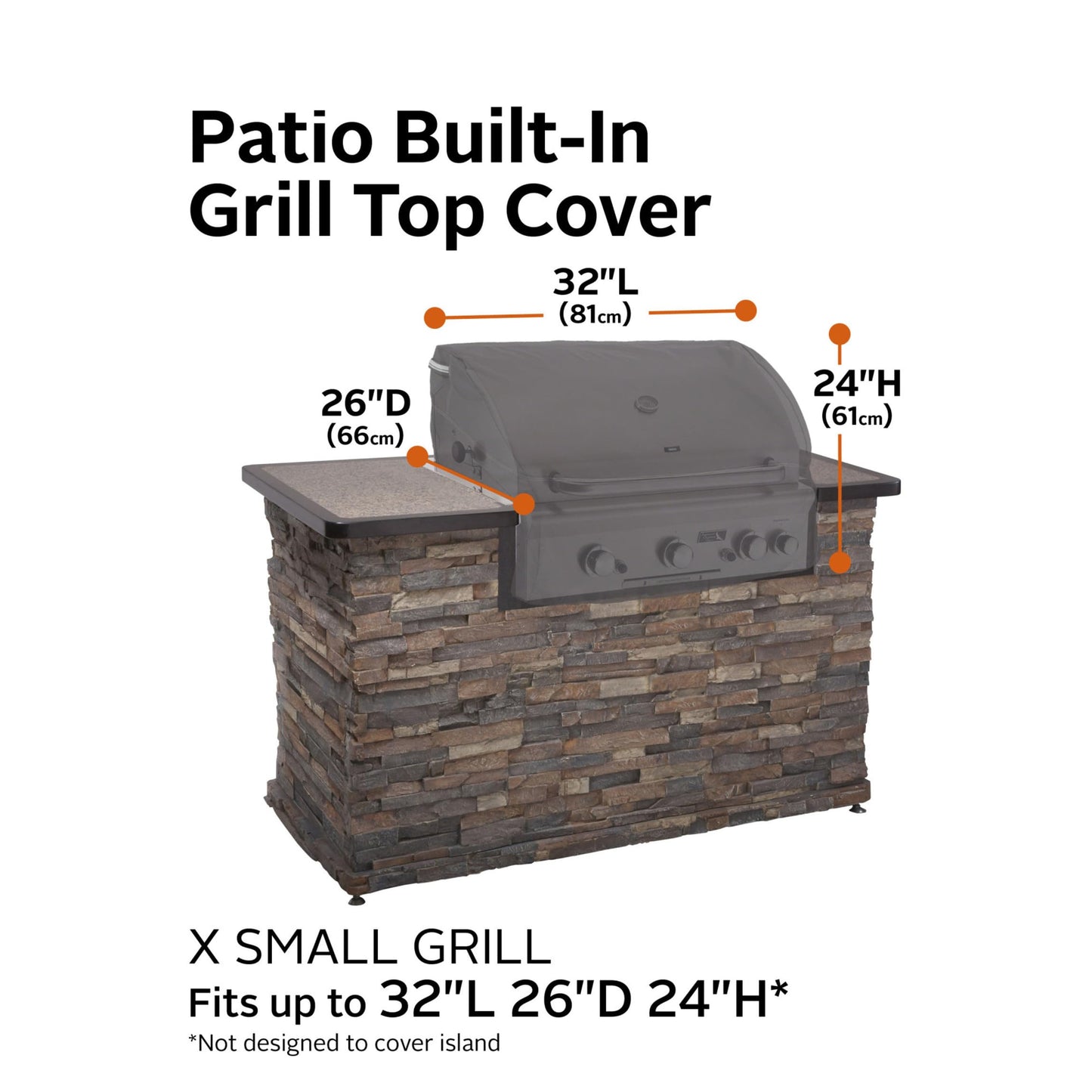 Classic Accessories Ravenna Water-Resistant 32 Inch Built-In BBQ Grill Top Cover, Taupe, Grill Cover, Grill Cover for Outdoor Grill, BBQ Cover - CookCave