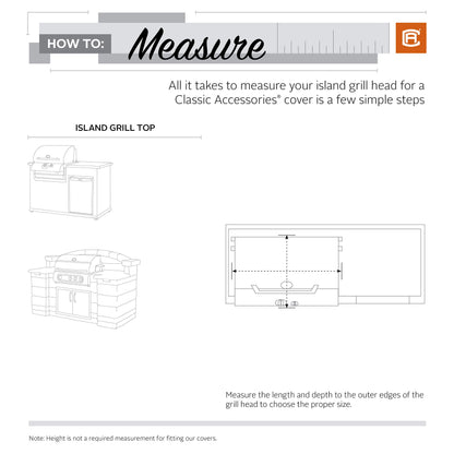 Classic Accessories Ravenna Water-Resistant 32 Inch Built-In BBQ Grill Top Cover, Taupe, Grill Cover, Grill Cover for Outdoor Grill, BBQ Cover - CookCave