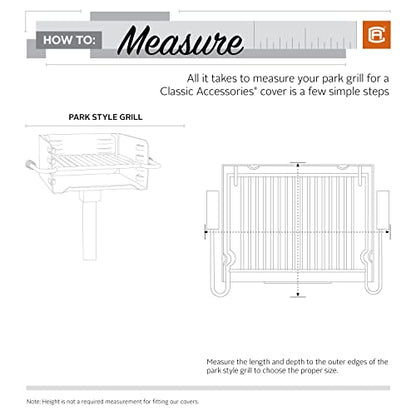 Classic Accessories Veranda Water-Resistant 23 Inch Park Style BBQ Grill Cover, Grill Cover, Grill Cover for Outdoor Grill, BBQ Cover - CookCave