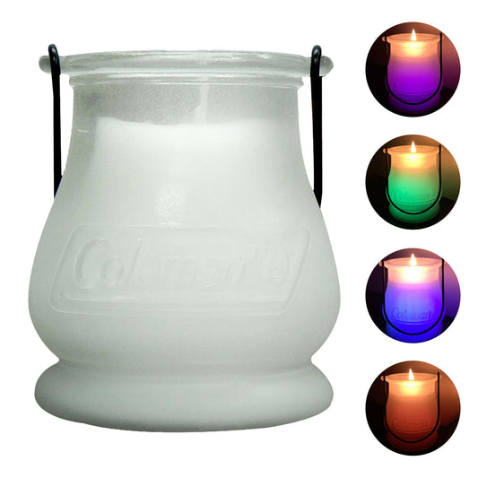 Coleman Color Changing LED Citronella Outdoor Citronella Scented Candle - 25-Hour Burn Time - Perfect for Camping, Patio Tables, Picnics and Outdoor Activities - 8 oz - CookCave