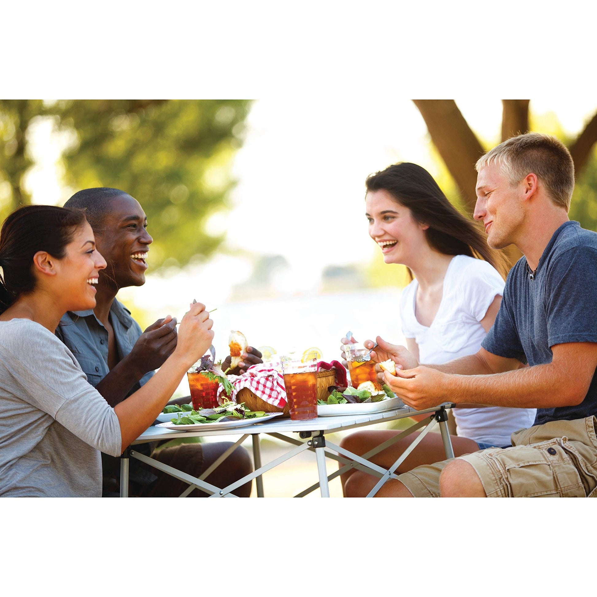 Coleman Outdoor Compact Folding Table, Sturdy Aluminum Camping Table with Snap-Together Design, Seats 4 & Carry Bag Included; Great for Camping, Tailgating, Grilling, & More - CookCave