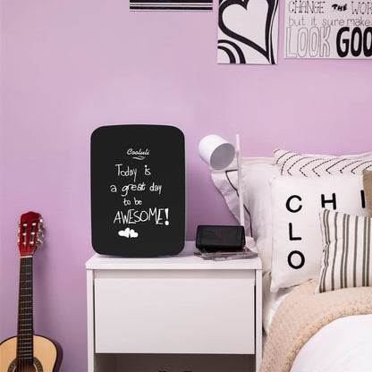 Cooluli 15L Mini Fridge for Bedroom - Car, Office Desk & College Dorm Room - 12v Portable Cooler & Warmer for Food, Drinks, Skincare, Beauty & Makeup - AC/DC Small Refrigerator with Glass Front, Black - CookCave