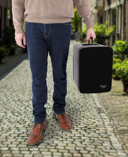 Cooluli 15L Mini Fridge with Magnetic Blackboard - Portable Small Refrigerator for Travel, Car & Office, V15LE2BK - CookCave