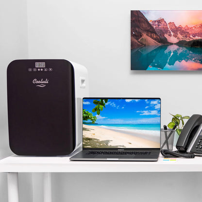 Cooluli 20 Liter Mini Fridge with Temperature Control - Black - CookCave