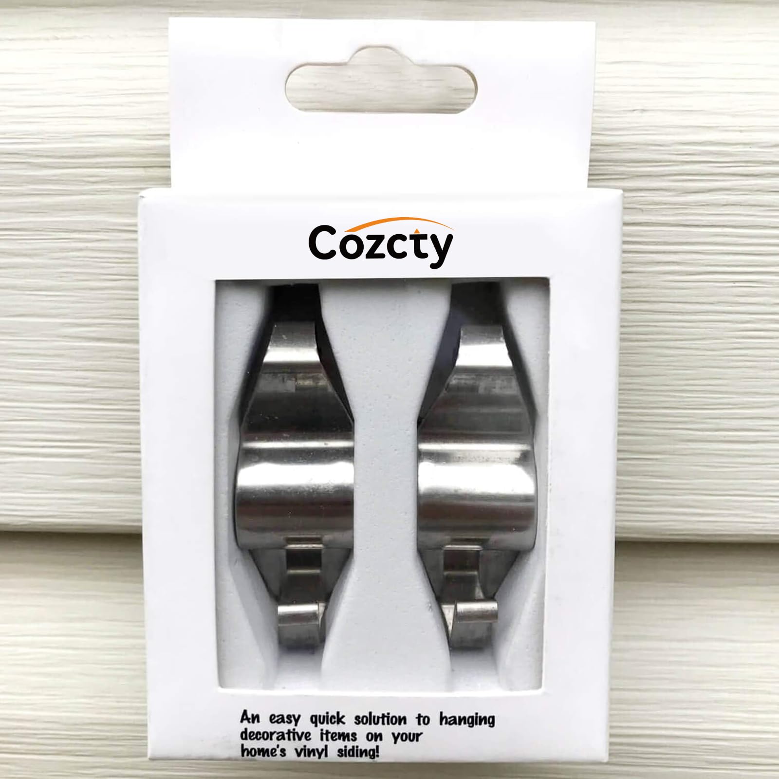 Cozcty Vinyl Siding Hooks, (8 Pack) No Drilling Siding Clips for Hanging Outdoor Decorations and String Lights, Reusable Heavy-Duty Wreath Hangers for Hanging Front Porch Patio Decor - CookCave