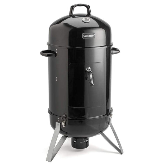 Cuisinart 16” Vertical Charcoal Smoker, Integrated Thermometer, Water Bowl and Dual Vents Perfect for Smoked Brisket, Chrome Plated Grates Smoker Grill for BBQ, Camping, Tailgates - CookCave