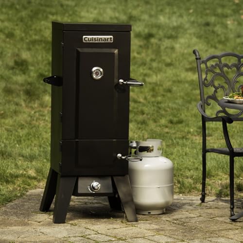 Cuisinart 36” Vertical Propane Smoker, 4 Removable Racks, Spacious BBQ Smoker with Wood and Water Trays, 15,000 BTU Heat for Smoked Meat, Brisket, Jerky, Fish, Perfect for Tailgates, Backyard, Camping - CookCave