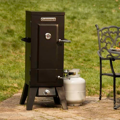 Cuisinart 36” Vertical Propane Smoker, 4 Removable Racks, Spacious BBQ Smoker with Wood and Water Trays, 15,000 BTU Heat for Smoked Meat, Brisket, Jerky, Fish, Perfect for Tailgates, Backyard, Camping - CookCave