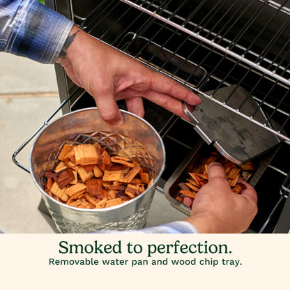 Cuisinart 36” Vertical Propane Smoker, 4 Removable Racks, Spacious BBQ Smoker with Wood and Water Trays, 15,000 BTU Heat for Smoked Meat, Brisket, Jerky, Fish, Perfect for Tailgates, Backyard, Camping - CookCave