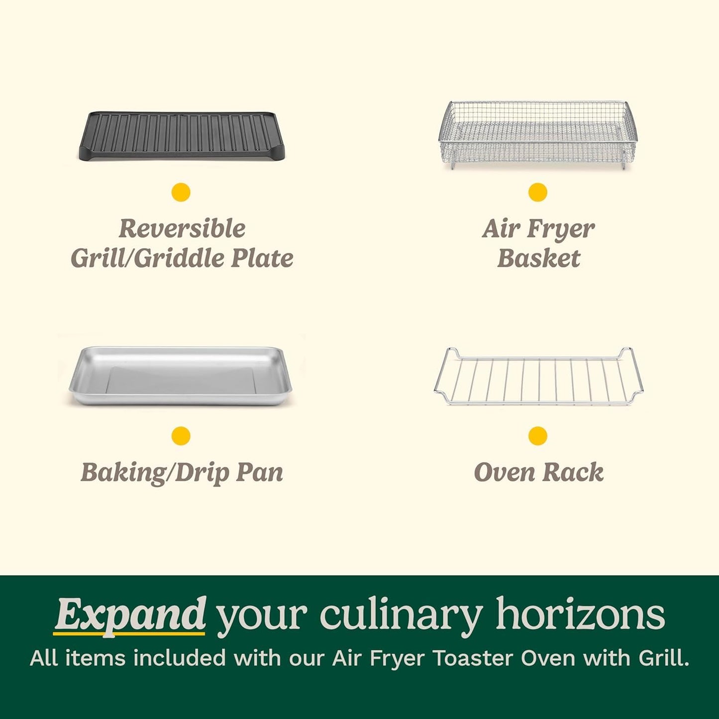 Cuisinart Air Fryer + Convection Toaster Oven, 8-1 Oven with Bake, Grill, Broil & Warm Options, Stainless Steel, TOA-70 - CookCave