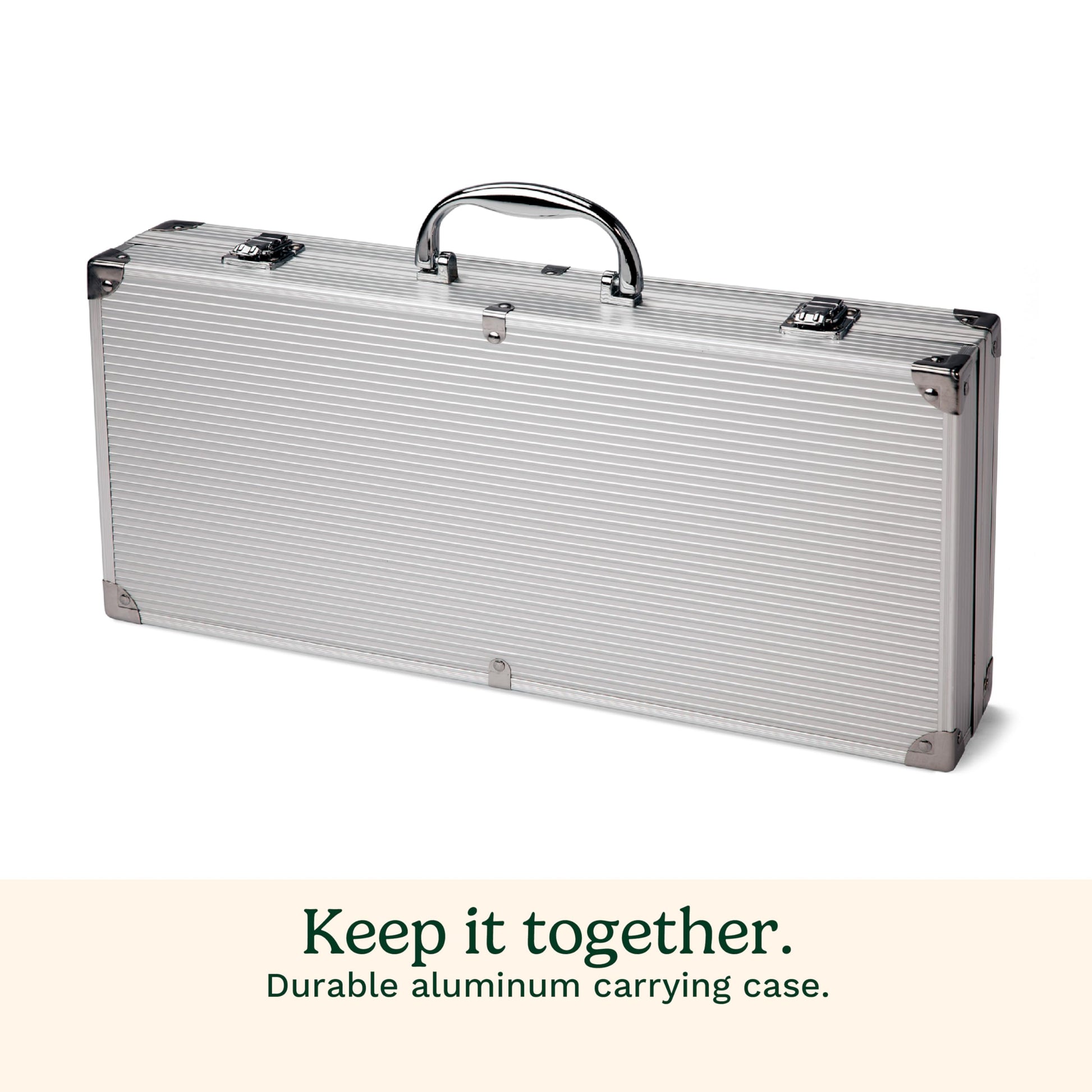 Cuisinart Deluxe Grill Tool Set, 20-Piece BBQ Tools Grill Accessories with Aluminum Case & Digital Temperature Fork, Stainless Steel Spatula, Tongs, Grill Accessories & Utensils, Grilling Set for BBQ - CookCave