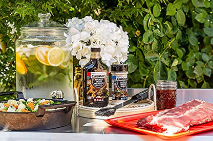 Cuisinart Grilling Prep and Serve Trays, 17x10.5 inch BBQ Safe for Food Handling, 2 Dishwasher Safe Nesting Trays Black and Red, Perfect Grilling Tray for Cooked and Raw Meat, Fits 6 Burgers - CookCave