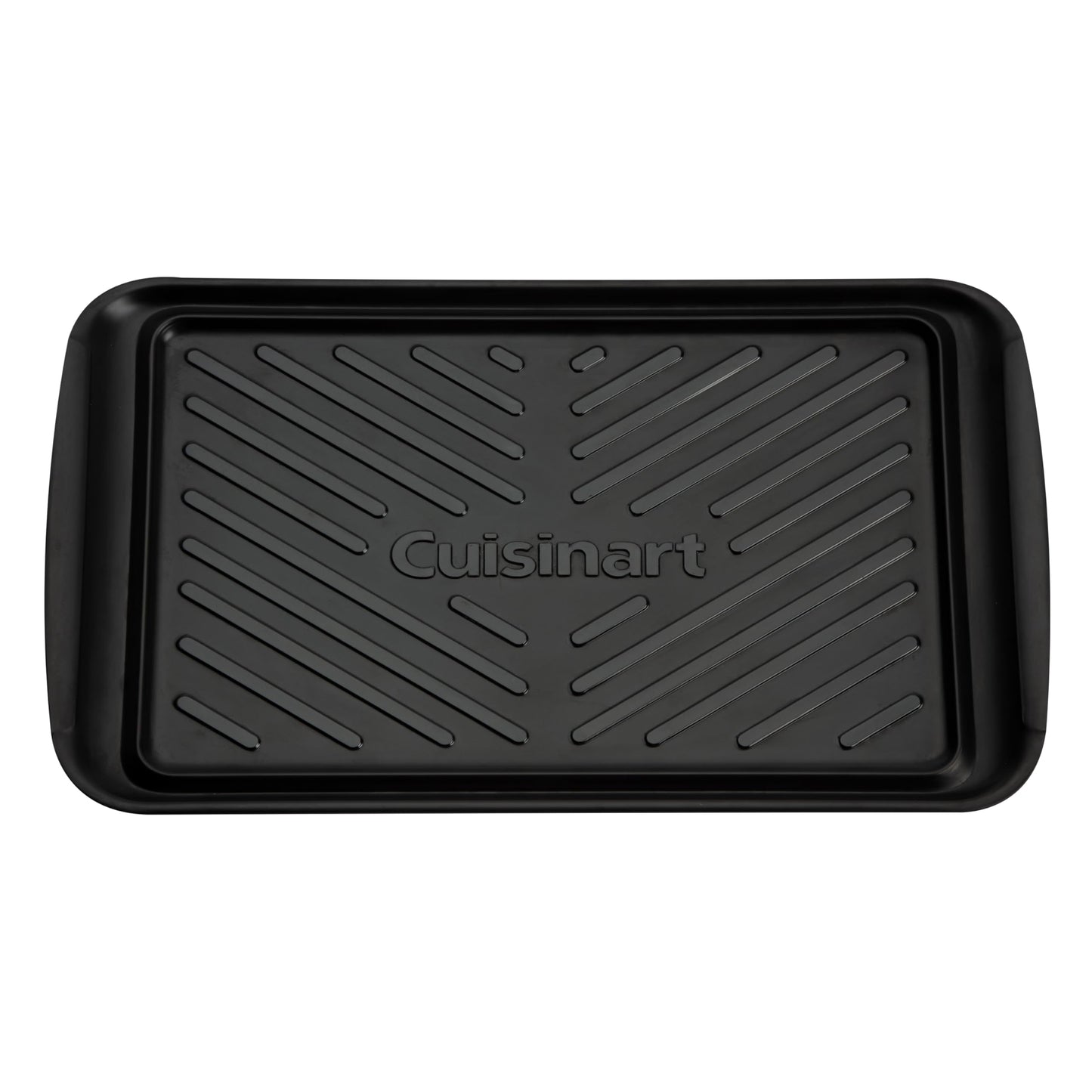 Cuisinart Grilling Prep and Serve Trays, 17x10.5 inch BBQ Safe for Food Handling, 2 Dishwasher Safe Nesting Trays Black and Red, Perfect Grilling Tray for Cooked and Raw Meat, Fits 6 Burgers - CookCave