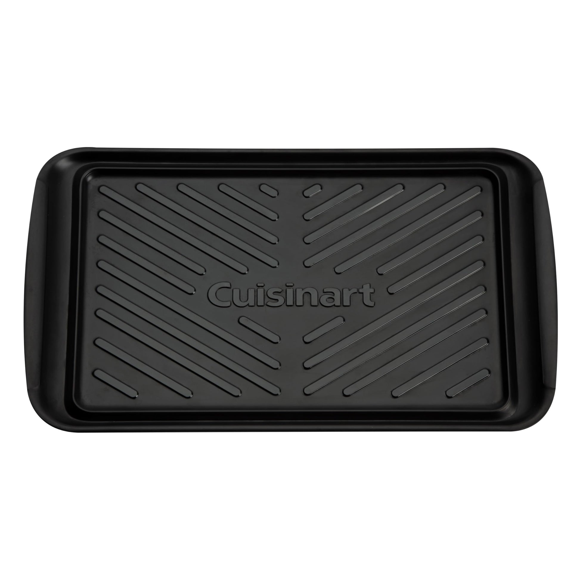 Cuisinart Grilling Prep and Serve Trays, 17x10.5 inch BBQ Safe for Food Handling, 2 Dishwasher Safe Nesting Trays Black and Red, Perfect Grilling Tray for Cooked and Raw Meat, Fits 6 Burgers - CookCave