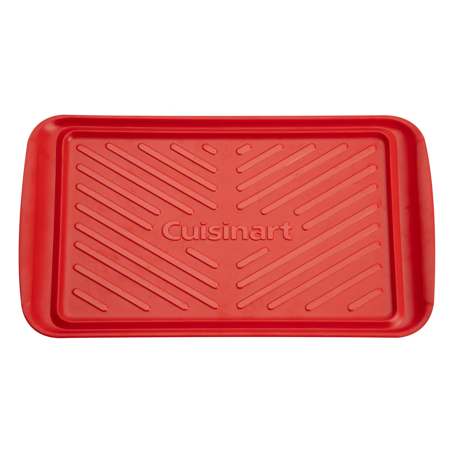 Cuisinart Grilling Prep and Serve Trays, 17x10.5 inch BBQ Safe for Food Handling, 2 Dishwasher Safe Nesting Trays Black and Red, Perfect Grilling Tray for Cooked and Raw Meat, Fits 6 Burgers - CookCave