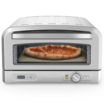 Cuisinart Indoor Pizza Oven – Versatile Temp range reaches 700°F – Bake 12” Pizzas in Minutes – Portable Countertop Pizza Oven – Stainless Steel – CPZ-120 - CookCave