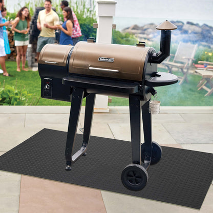 Cuisinart Premium Deck and Grill Mat, 65" x 36", Non-Slip Rubber Mat for BBQ, Griddle and Grill All Season Protection for Patio, Deck and Porch - CookCave