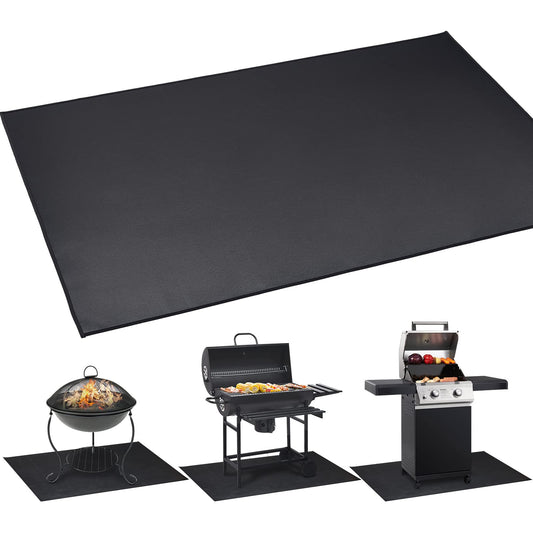 Cvtayn Under Grill Mat 48 ×30 Inch for Outdoor Charcoal, Flat Top, Smokers, Gas Grills.Oil-Proof and Water-Proof BBQ Cvtayn Fireproof Mat Protects Deck Grass, Indoor Fireplace Mat - CookCave