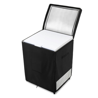 Dalema Outdoor Deep Freezer Cover,Heavy Duty 600D 100% Waterproof Chest Freezer Cover,Freezer Covers for Outside 5.0 Cubic Chest Freezer,Top Can Be Opened by Zipper(28"W x 23"D x 34"H,Black) - CookCave