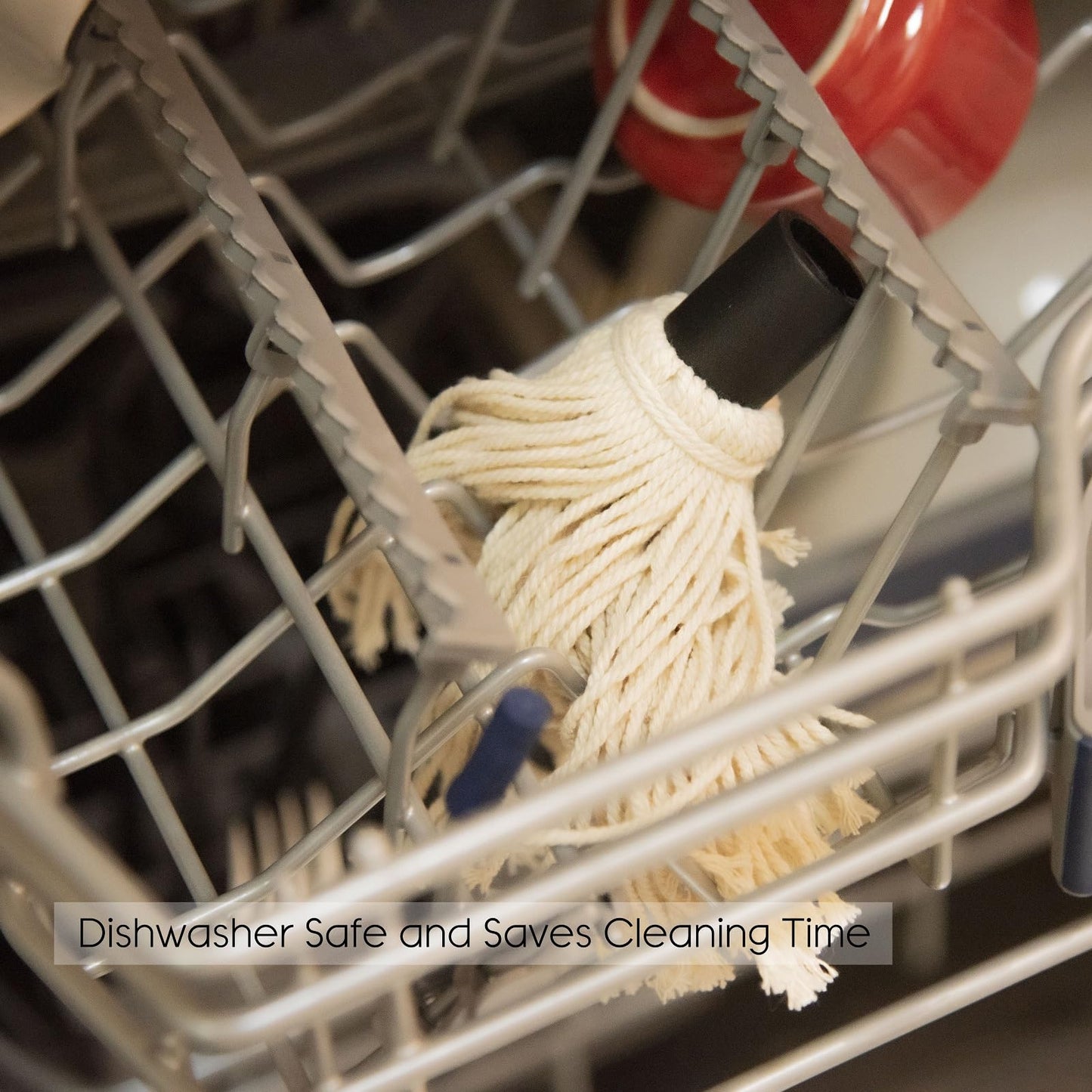 Donxote 18 Inch BBQ Mop Brush Set of 2, with 6 Extra Replacement Heads, Wooden Long Handle Cotton Head Mopping Basting Grill Sauce Perfect for Grilling Smoking Steak Marinade or Glazing - CookCave