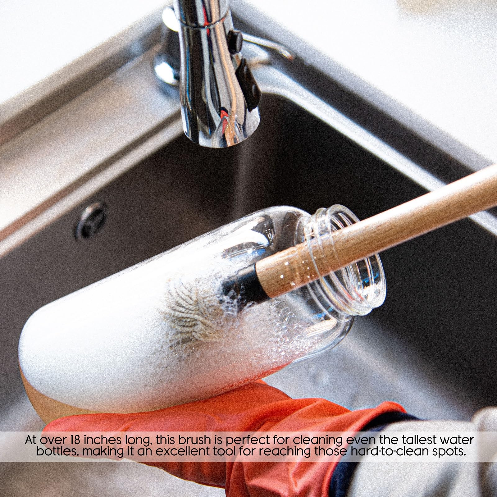 Donxote 18 Inch BBQ Mop Brush Set of 2, with 6 Extra Replacement Heads, Wooden Long Handle Cotton Head Mopping Basting Grill Sauce Perfect for Grilling Smoking Steak Marinade or Glazing - CookCave