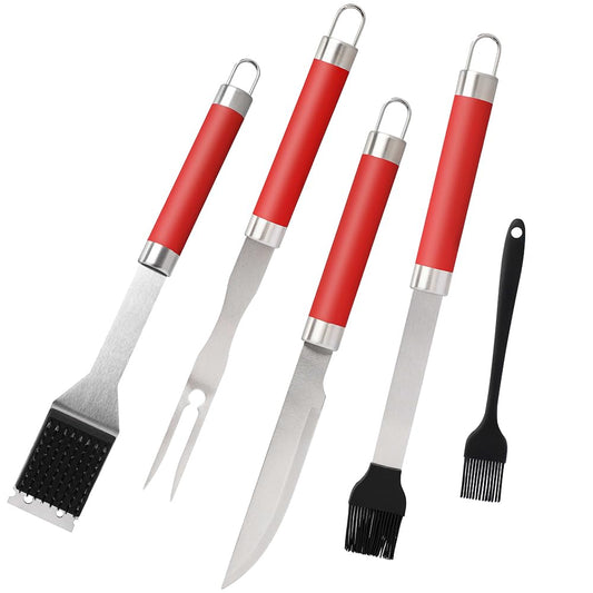Dr. Camp 5 PCS Grilling Accessories,BBQ Accessories,Grill Set,Grilling Tools,Grill Accessories,BBQ Tool Set,Stainless Steel Grill Set for Outdoor Grill - CookCave