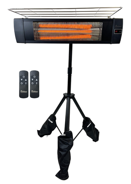 Dr Infrared Heater DR-338 Carbon Infrared Patio Heater with Tripod, Black, 23x40 Inches - CookCave