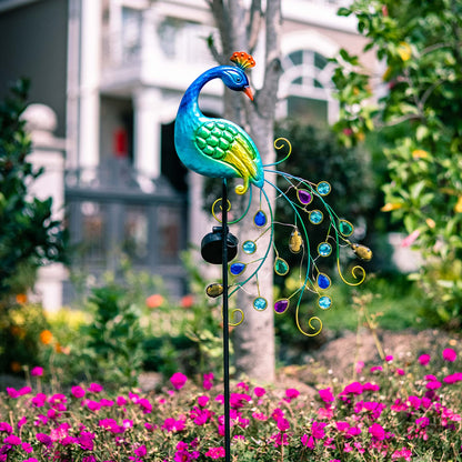 DREAMSOUL Metal Peacock Garden Solar Lights Outdoor Decorative Garden Stake Lights- Waterproof Peacock Solar Landscape LED Path Light Patio Yard Lawn Outside Decoration - CookCave