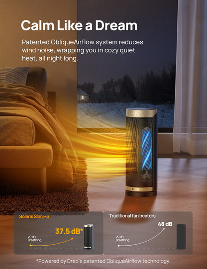 Dreo Space Heater, 1500W PTC Ceramic Heaters for Indoor Use with Remote, 70° Oscillation, 1-12H Timer, Electric Heaters with Thermostat, Fast and Safe Portable Heater for Office, Bedroom, Large Room - CookCave