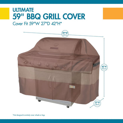 Duck Covers Ultimate Waterproof BBQ Grill Cover, 59 Inch, Grill Cover, Grill Cover for Outdoor Grill, BBQ Cover - CookCave