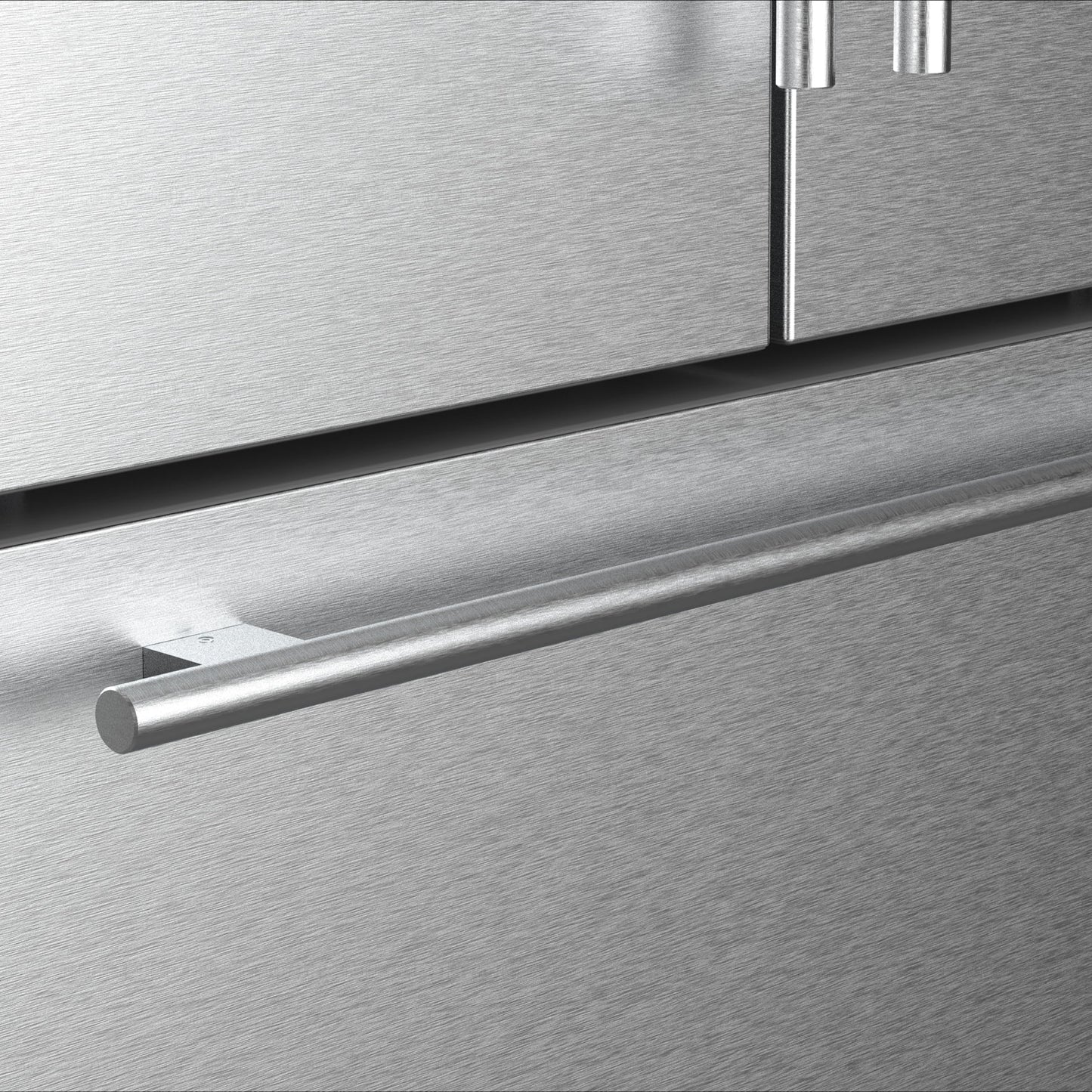 DUURA Elite DE210FDBMDSS Refrigerator Built in with French Doors Adjustable Glass Shelves Dual Drawer Bottom Freezer with Ice Maker, LED Interior Light and Stainless Steel Exterior, 36-Inch, Metallic - CookCave