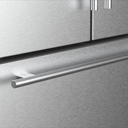 DUURA Elite DE210FDBMDSS Refrigerator Built in with French Doors Adjustable Glass Shelves Dual Drawer Bottom Freezer with Ice Maker, LED Interior Light and Stainless Steel Exterior, 36-Inch, Metallic - CookCave