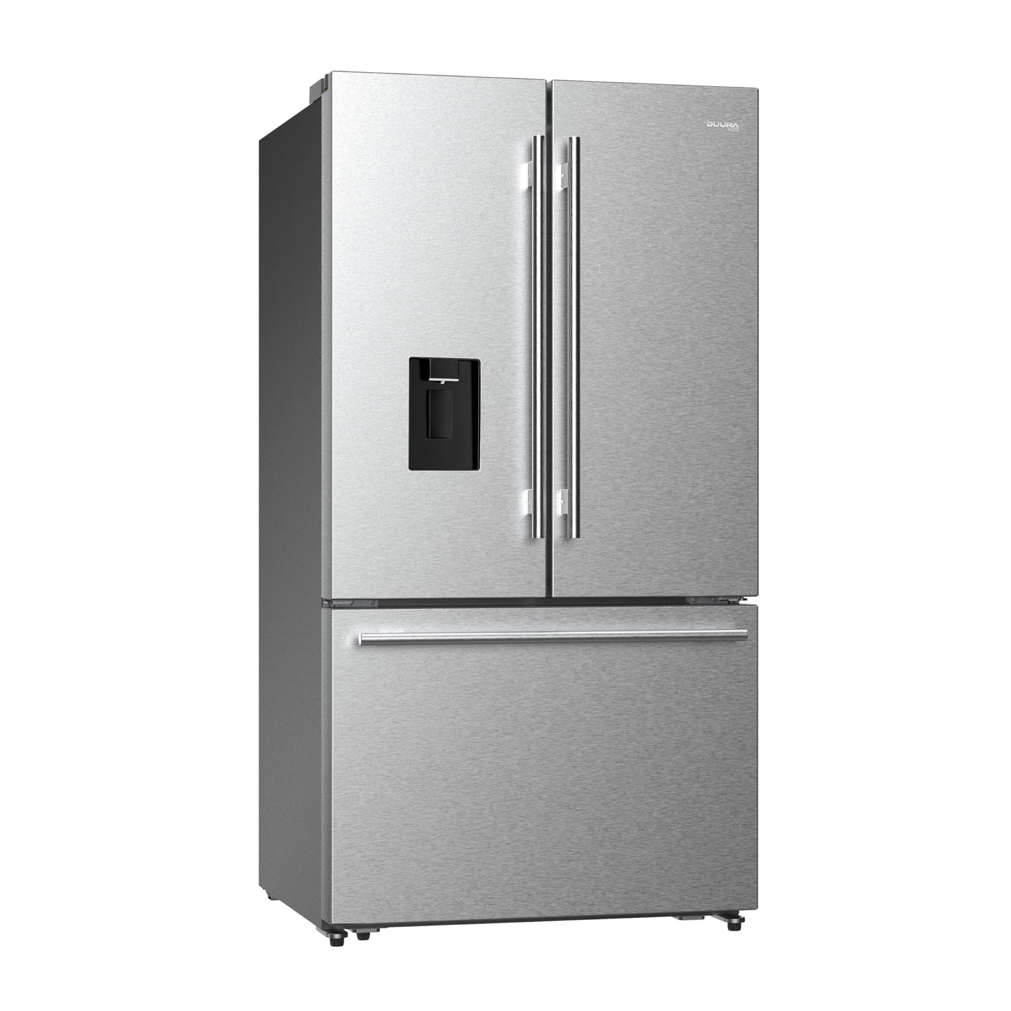 DUURA Elite DE210FDBMDSS Refrigerator Built in with French Doors Adjustable Glass Shelves Dual Drawer Bottom Freezer with Ice Maker, LED Interior Light and Stainless Steel Exterior, 36-Inch, Metallic - CookCave