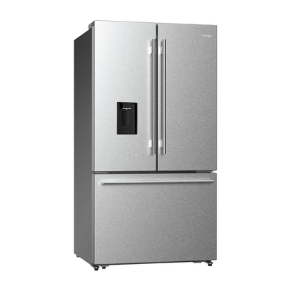 DUURA Elite DE210FDBMDSS Refrigerator Built in with French Doors Adjustable Glass Shelves Dual Drawer Bottom Freezer with Ice Maker, LED Interior Light and Stainless Steel Exterior, 36-Inch, Metallic - CookCave