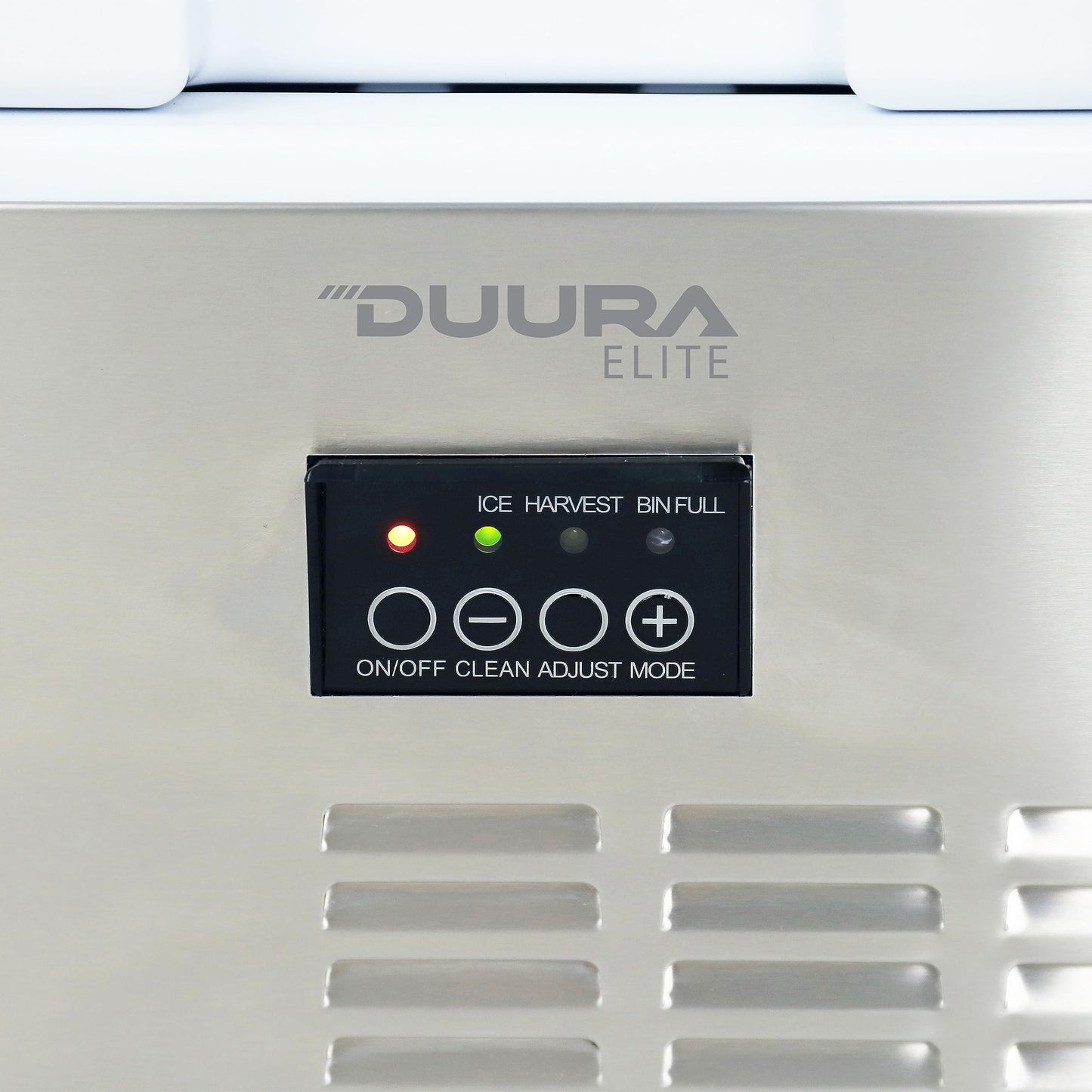 DUURA Elite Outdoor Built-in Ice Maker Stainless Steel Construction 25 lbs. Freezer Storage, Under Counter or Cabinet Ice Machine, for Commercial or Home Kitchen Use, Metallic - CookCave
