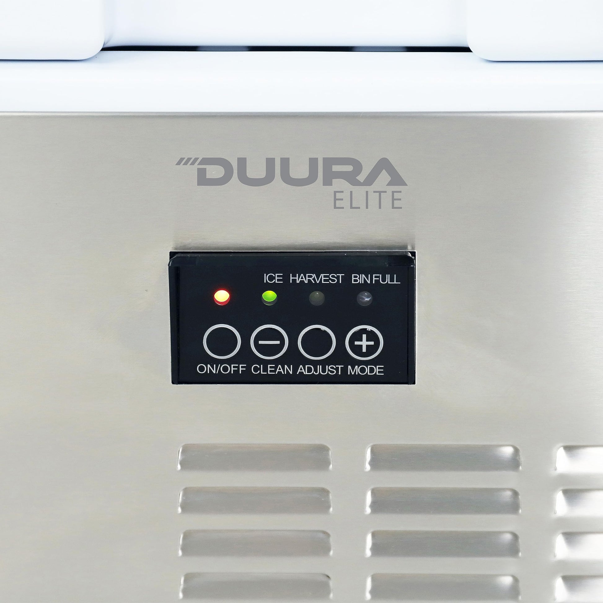 DUURA Elite Outdoor Built-in Ice Maker Stainless Steel Construction 25 lbs. Freezer Storage, Under Counter or Cabinet Ice Machine, for Commercial or Home Kitchen Use, Metallic - CookCave