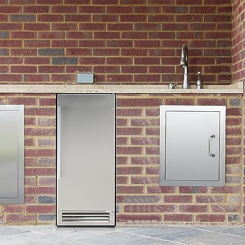 DUURA Elite Outdoor Built-in Ice Maker Stainless Steel Construction 25 lbs. Freezer Storage, Under Counter or Cabinet Ice Machine, for Commercial or Home Kitchen Use, Metallic - CookCave