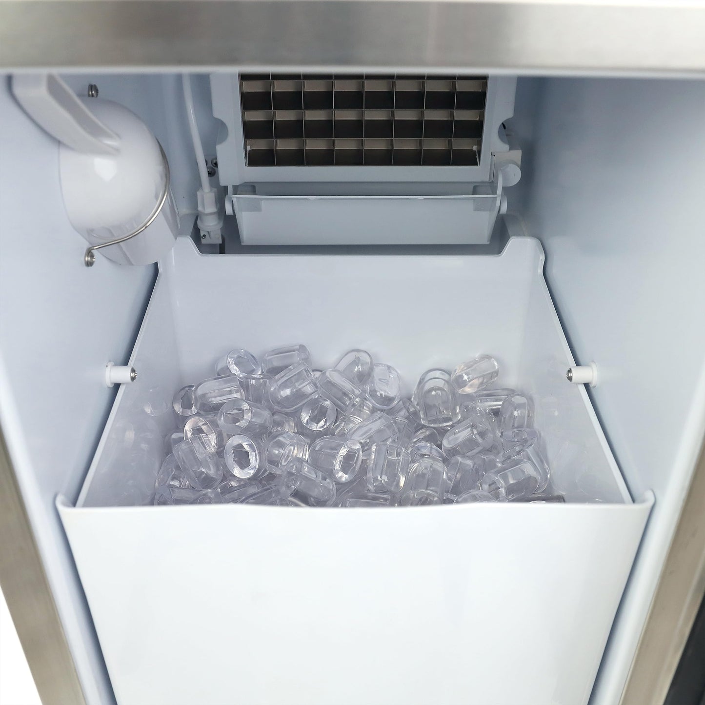 DUURA Elite Outdoor Built-in Ice Maker Stainless Steel Construction 25 lbs. Freezer Storage, Under Counter or Cabinet Ice Machine, for Commercial or Home Kitchen Use, Metallic - CookCave