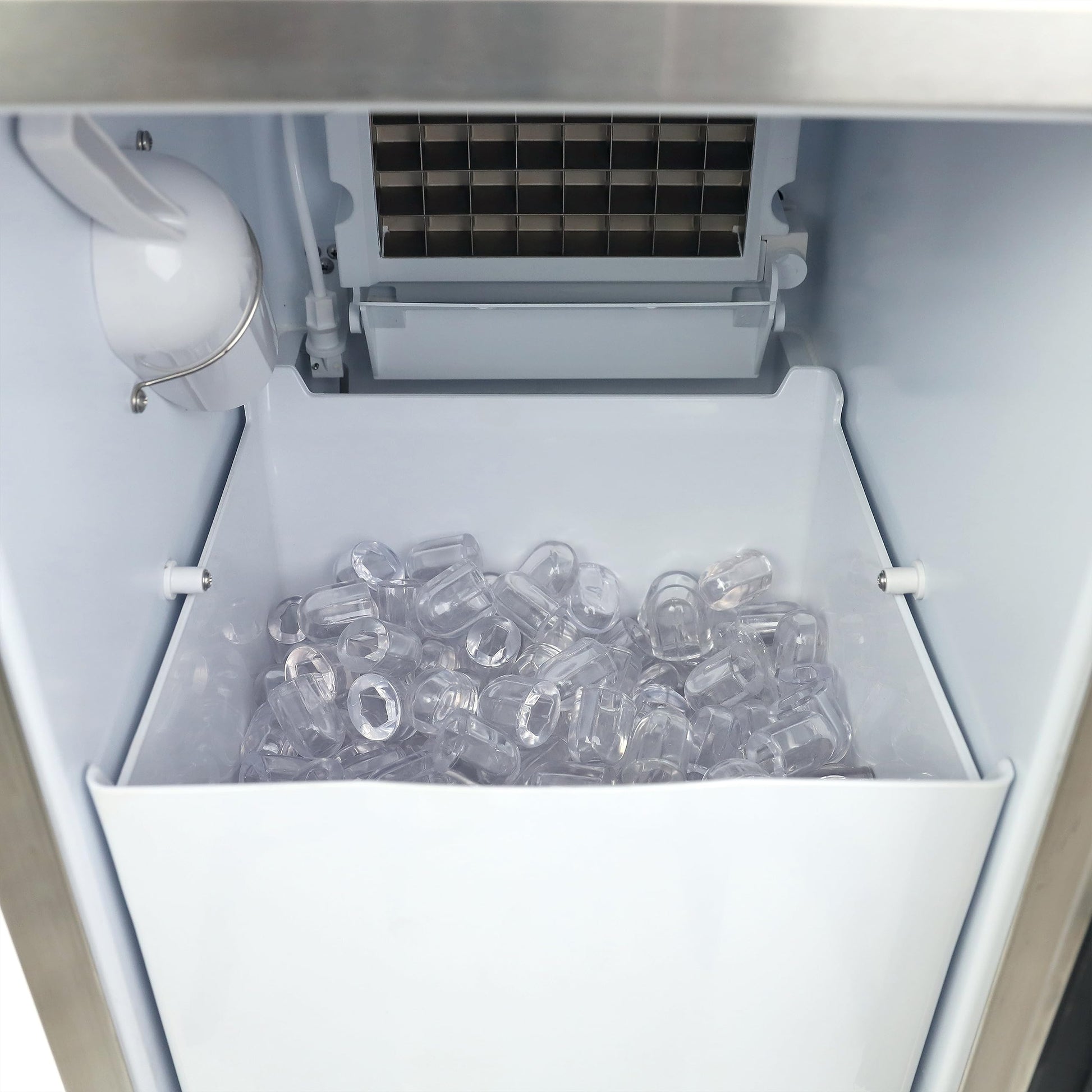 DUURA Elite Outdoor Built-in Ice Maker Stainless Steel Construction 25 lbs. Freezer Storage, Under Counter or Cabinet Ice Machine, for Commercial or Home Kitchen Use, Metallic - CookCave