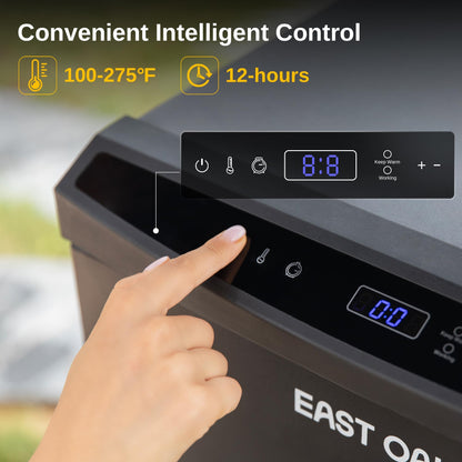 EAST OAK 30-inch Electric Smoker, Outdoor Smoker with Convenient Side Wood Chip Loader, 725 Sq Inches of Cooking, Digital Control and 4 Removable Racks for Outdoor Kitchen, BBQ, Backyard, Black - CookCave